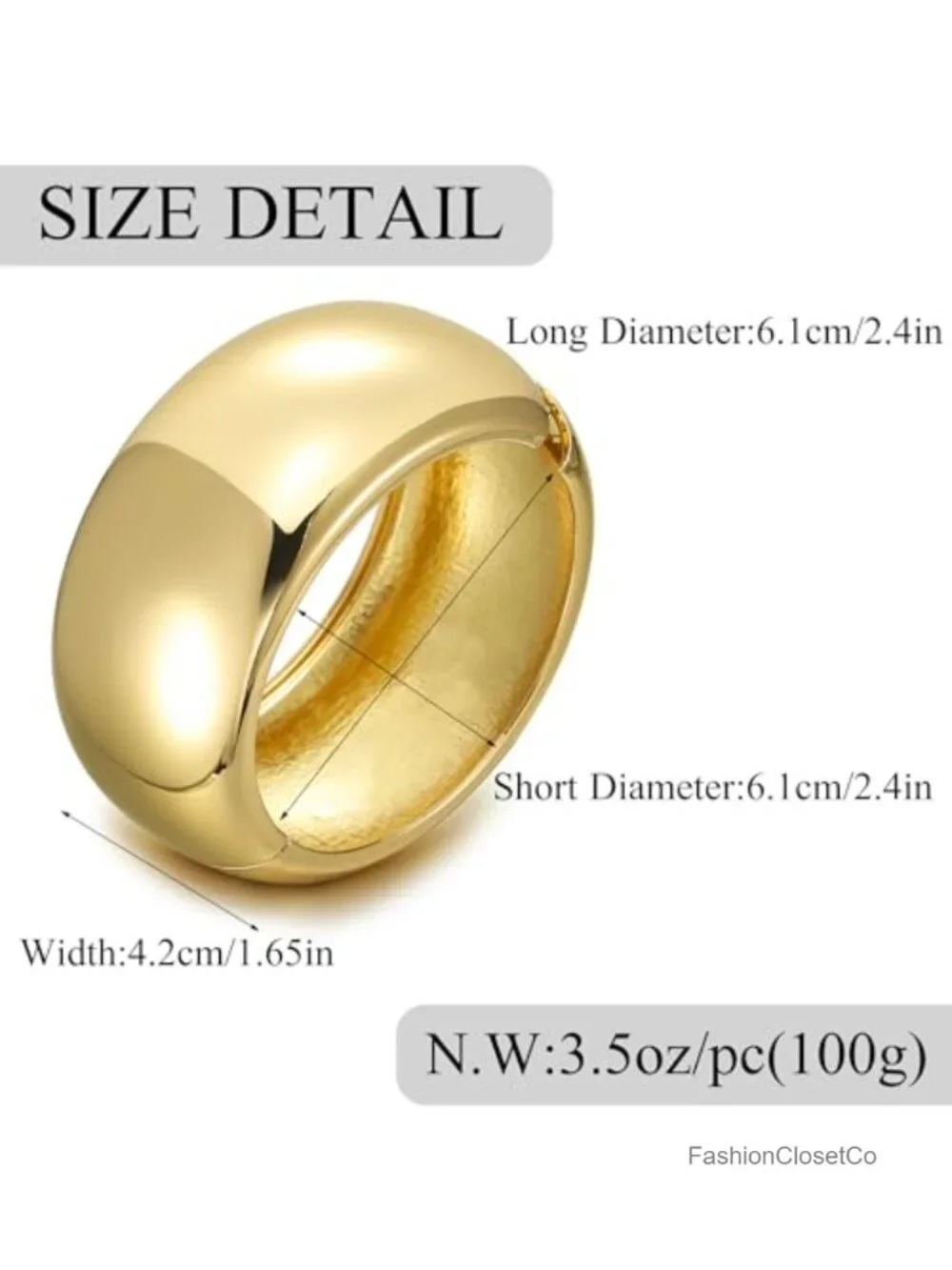 Chunky Gold Plated Bangle Bracelet Set Hinged Cuff Hip Hop